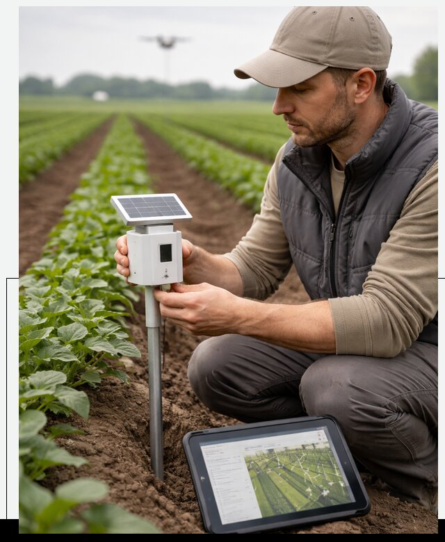 IoT мониторинг сельскохозяйственных полей и контроля в Дагестанских Огнях